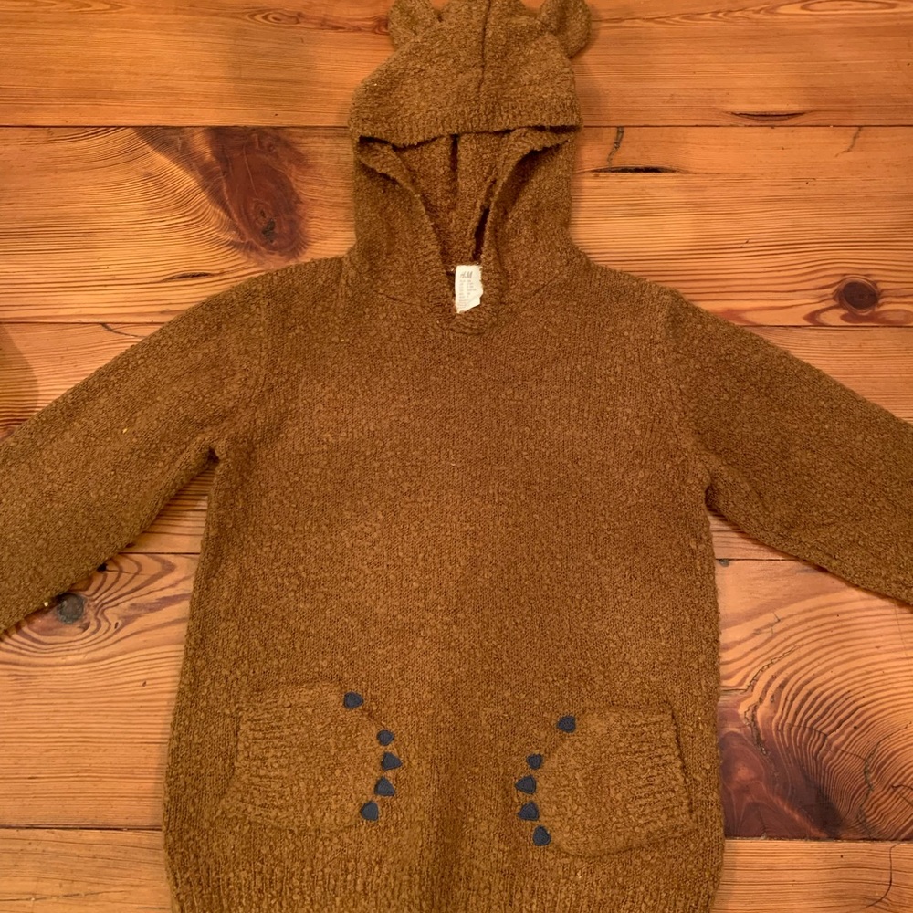 H&M bear hoodie sweatshirt 2-3T 🐻